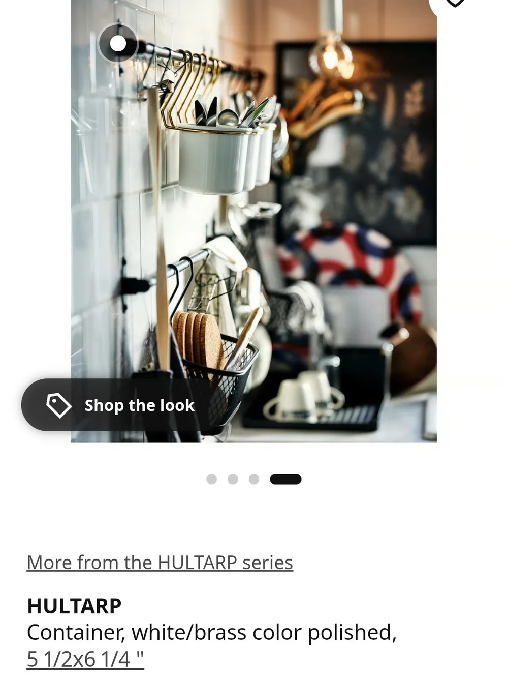 IKEA White Metal Bucket with Handle